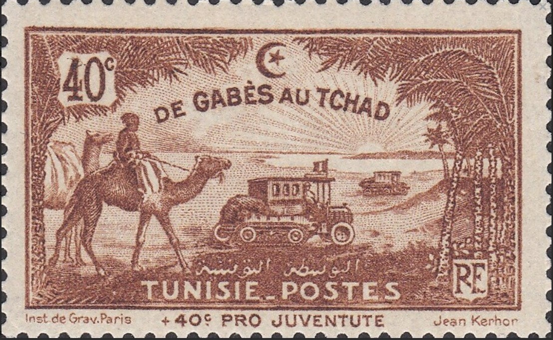 Traversée du Sahara en auto-chenilles- 40 Centimes