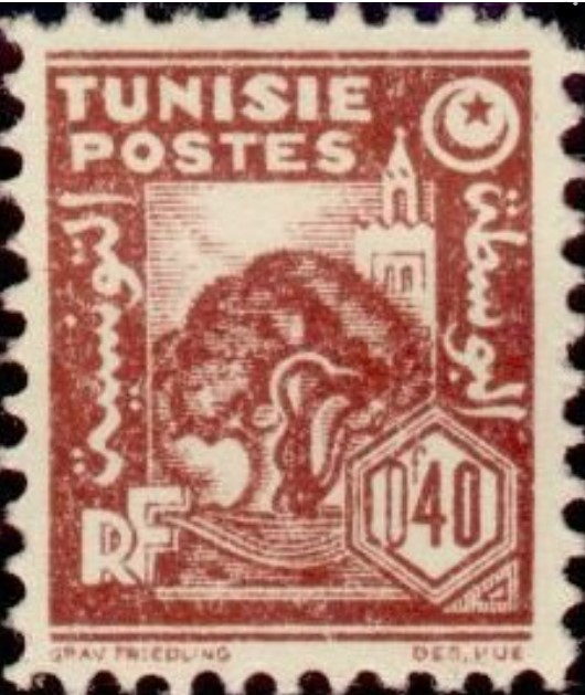 Olivier et mosquée - 40 Centimes