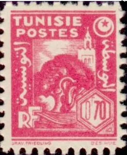 Olivier et mosquée - 70 Centimes