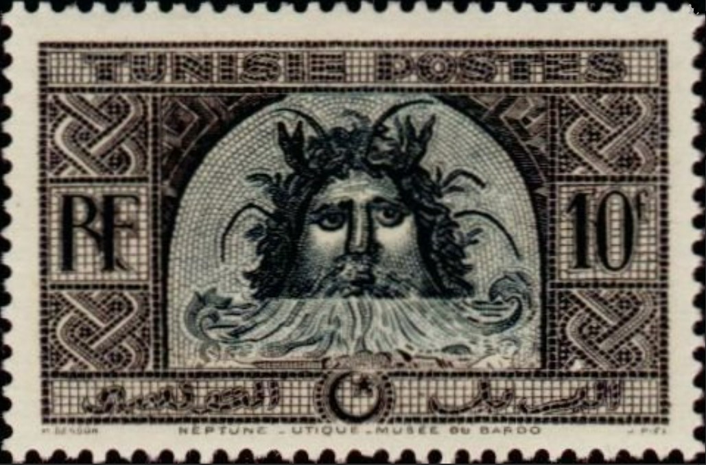 mosaïque tête de Neptune - 10F