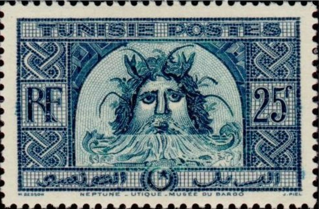 mosaïque tête de Neptune - 25F