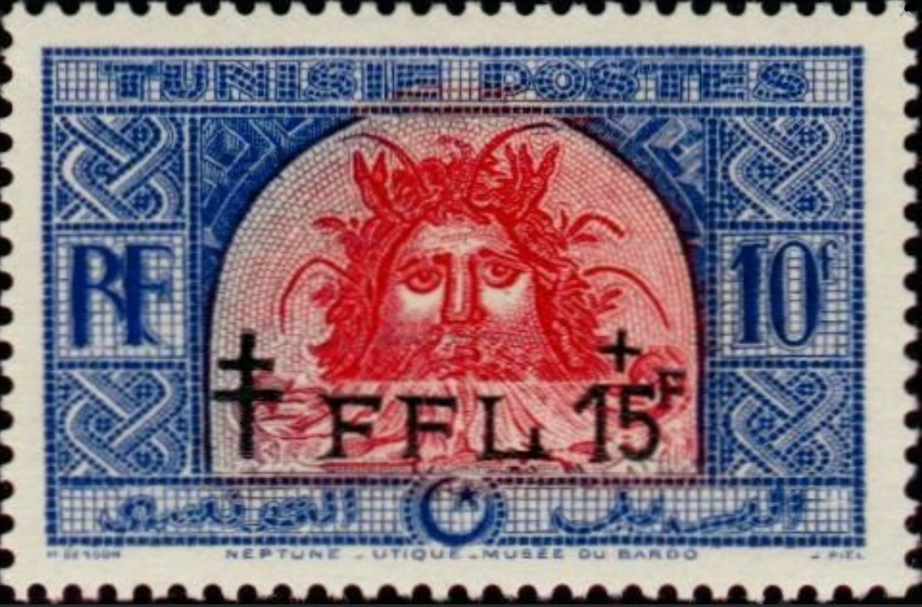 mosaïque tête de Neptune - 25F