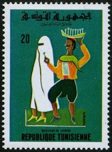 Scènes de la vie tunisienne. Marchand de jasmins