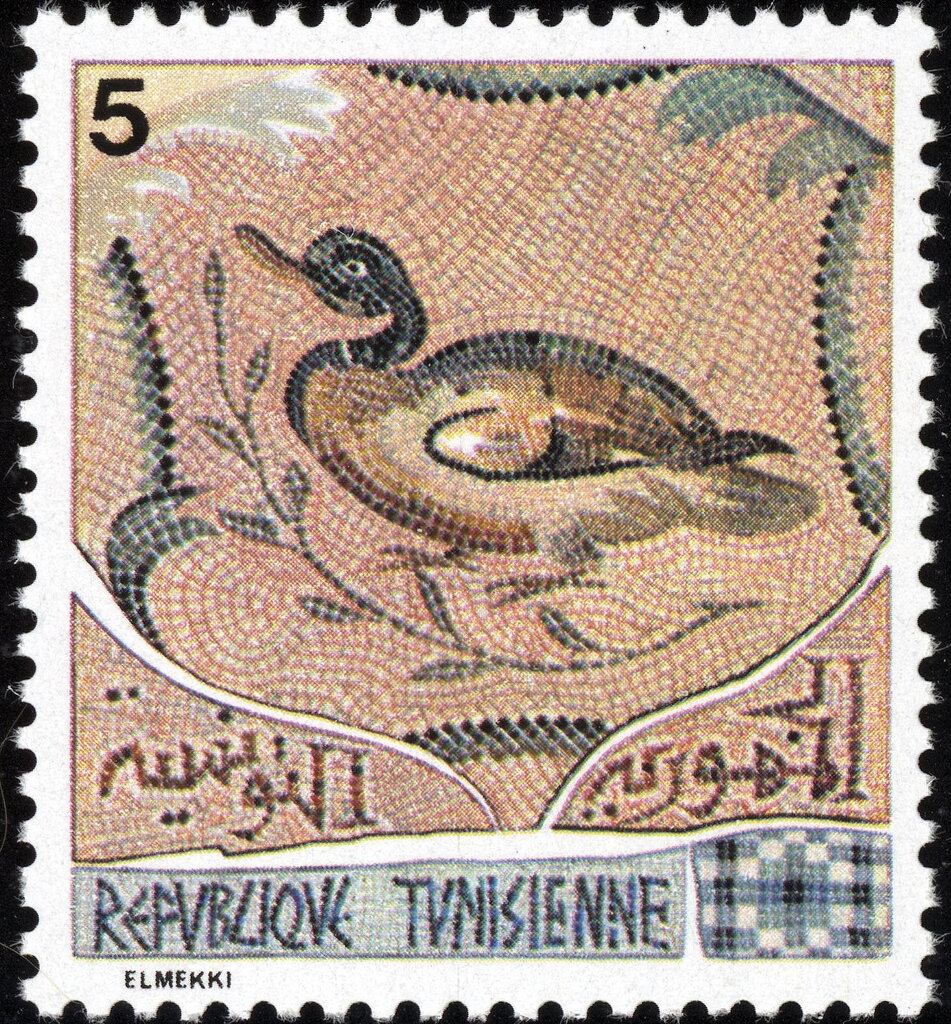 Mosaïques tunisiennes - oiseau d’eau