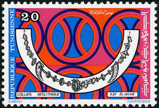 La préhistoire - Collier Néolithique de Kef El-Agab