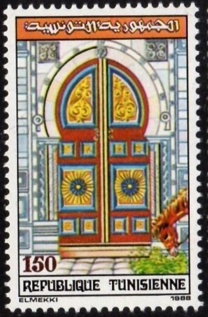 La porte peinte - Dar Bach Hamba (XIXème siècle)