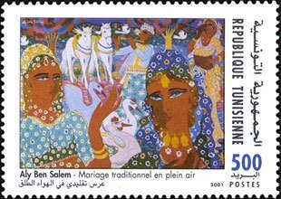 Aly Ben Salem (1910-2001) Mariage traditionnel en plein air