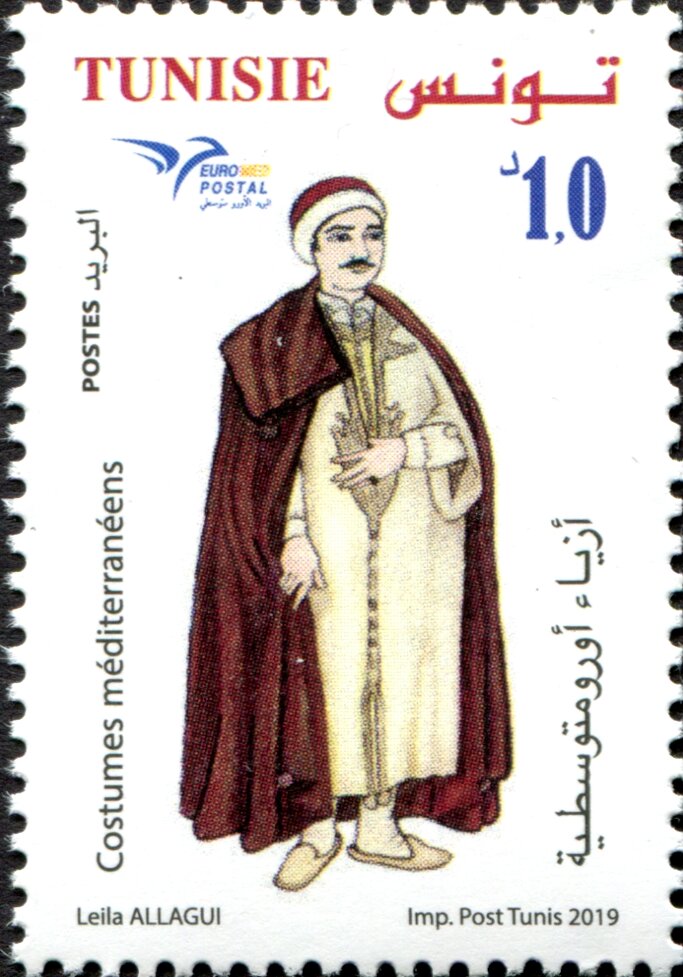 Costume traditionnel pour hommes, ville de Kairouan